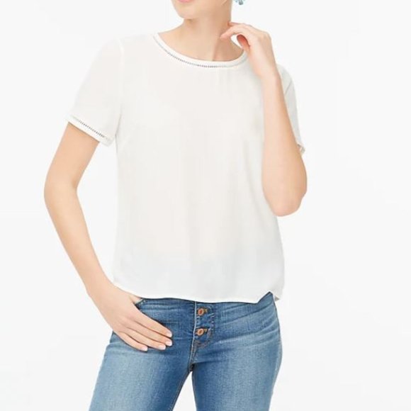 J. Crew Tops - NWT J. Crew top with ladder trim